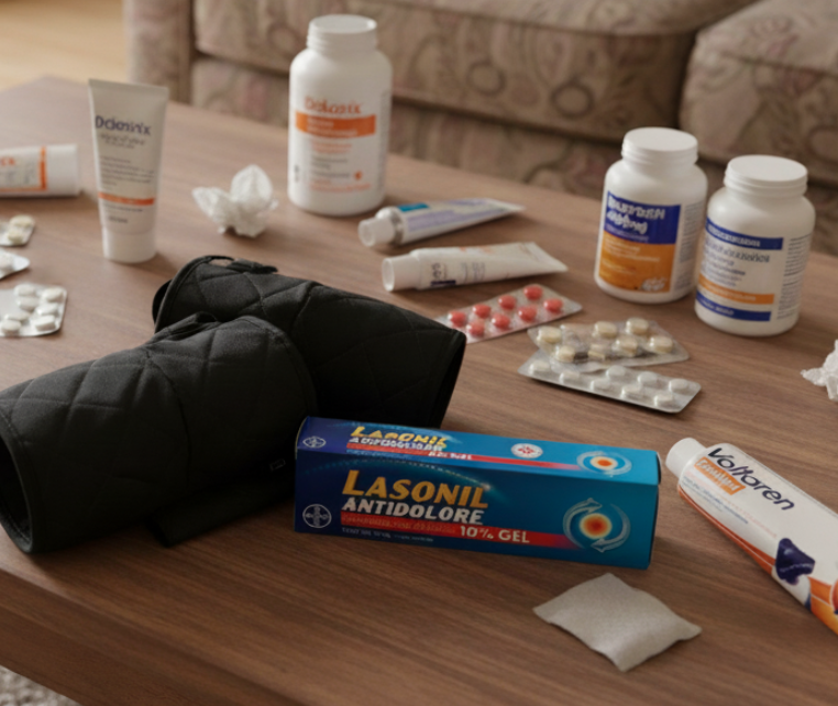 Collage del diario con tutti i rimedi provati prima di Artroflex